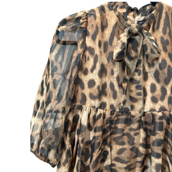 Silk Dolce and Gabbana inspired leopard print dress - Picture 2 of 4